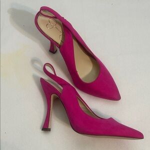 Jessica Simpson Hot Pink Slingback Heels #010